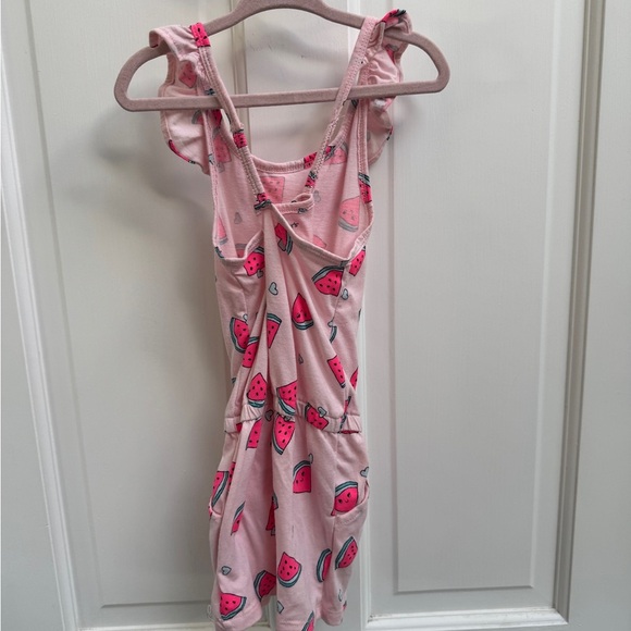 Carter's 3T Girls Pink Watermelon Ruffled Summer Romper - Picture 6 of 6